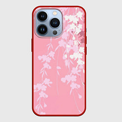 Чехол для iPhone 13 Pro Цветущая ива, цвет: 3D-красный