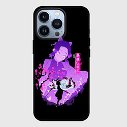 Чехол для iPhone 13 Pro Шинобу Кочо силуэт Клинок рассекающего демонов, цвет: 3D-черный