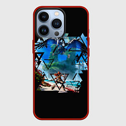 Чехол для iPhone 13 Pro Horizon Forbidden West Элой на пляже, цвет: 3D-красный