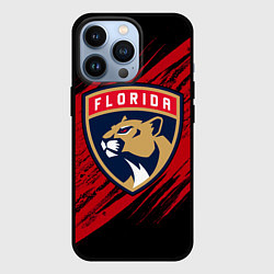 Чехол для iPhone 13 Pro Florida Panthers, Флорида Пантерз, NHL, цвет: 3D-черный