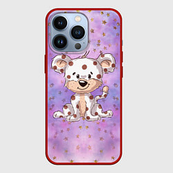 Чехол для iPhone 13 Pro Пятнистый тигренок, цвет: 3D-красный