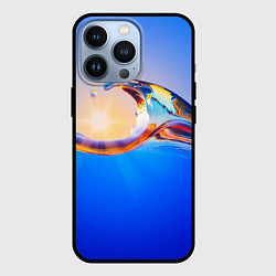 Чехол для iPhone 13 Pro Градиент Волна Абстракция, цвет: 3D-черный