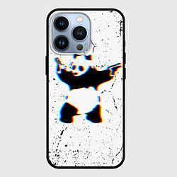 Чехол для iPhone 13 Pro Banksy Panda with guns Бэнкси, цвет: 3D-черный