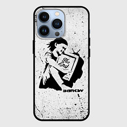 Чехол для iPhone 13 Pro BANKSY БЭНКСИ девочка с телевизором, цвет: 3D-черный