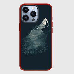 Чехол для iPhone 13 Pro Душа природы - волк, цвет: 3D-красный
