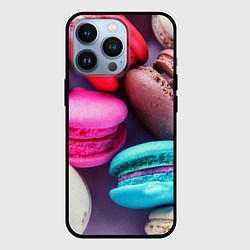 Чехол для iPhone 13 Pro Colorful Macaroons, цвет: 3D-черный