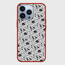 Чехол для iPhone 13 Pro ГРИБЫ, цвет: 3D-красный