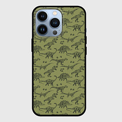 Чехол для iPhone 13 Pro Динозавры - Dinosaurs, цвет: 3D-черный