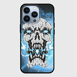 Чехол для iPhone 13 Pro Череп-монстр в молниях, цвет: 3D-черный