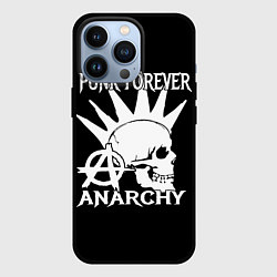 Чехол для iPhone 13 Pro PUNK FOREVER ANARCHY, цвет: 3D-черный