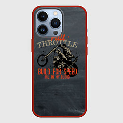 Чехол для iPhone 13 Pro Full Throttle Полный газ, цвет: 3D-красный