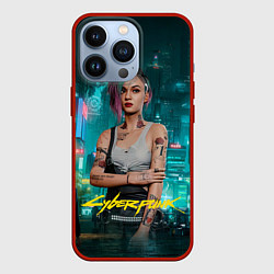 Чехол для iPhone 13 Pro Judy Cyberpunk 2077, цвет: 3D-красный