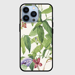Чехол для iPhone 13 Pro Цветы Нежная Листва, цвет: 3D-черный