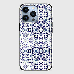 Чехол для iPhone 13 Pro ПАТТЕРН ГЕОМЕТРИЧЕСКИЙ ЗИМНИЙ, цвет: 3D-черный