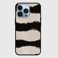 Чехол для iPhone 13 Pro Коричневый принт тай-дай полосы, цвет: 3D-черный