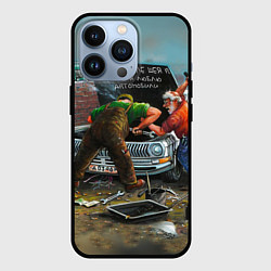 Чехол для iPhone 13 Pro Руки в масле, шея в мыле, цвет: 3D-черный