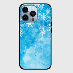 Чехол для iPhone 13 Pro Новогодние снежинки, цвет: 3D-черный