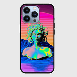 Чехол для iPhone 13 Pro Gorgon Medusa Vaporwave Neon Mountains, цвет: 3D-черный