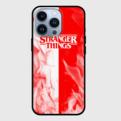 Чехол для iPhone 13 Pro ОЧЕНЬ СТРАННЫЕ ДЕЛА STRANGER THINGS ПЛАМЯ, цвет: 3D-черный