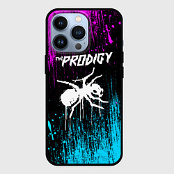 Чехол для iPhone 13 Pro The prodigy neon, цвет: 3D-черный