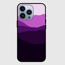 Чехол для iPhone 13 Pro Фиолетовый градиент горы абстракция, цвет: 3D-черный