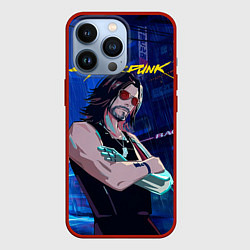 Чехол для iPhone 13 Pro Johnny Cyberpunk2077, цвет: 3D-красный