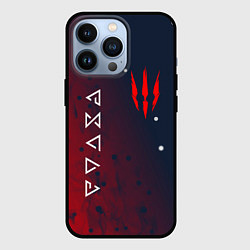 Чехол для iPhone 13 Pro The witcher ГЕРАЛЬТ КОГОТЬ СИМВОЛЫ, цвет: 3D-черный