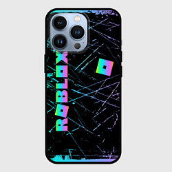 Чехол для iPhone 13 Pro ROBLOX неоновый логотип, цвет: 3D-черный