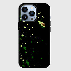 Чехол для iPhone 13 Pro Авокадо avocado брызги, цвет: 3D-черный