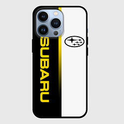 Чехол для iPhone 13 Pro SUBARU - GOLD EDITION LINE, цвет: 3D-черный