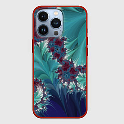 Чехол для iPhone 13 Pro Фрактальный растительный паттерн Fractal Plant Pat, цвет: 3D-красный