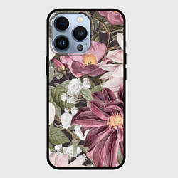 Чехол для iPhone 13 Pro Цветы Красивый Цветочный Букет Георгин, цвет: 3D-черный
