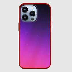 Чехол для iPhone 13 Pro Розовофиолетовый градиент, цвет: 3D-красный