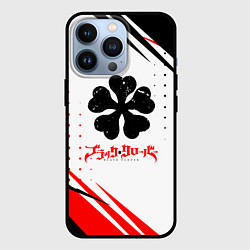 Чехол для iPhone 13 Pro Чёрный клевер черная красная текстура, цвет: 3D-черный