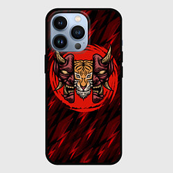 Чехол для iPhone 13 Pro Тигр в маске самурая, цвет: 3D-черный