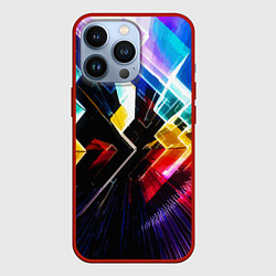 Чехол для iPhone 13 Pro Неоновая молния Абстракция Neon Lightning Abstract, цвет: 3D-красный