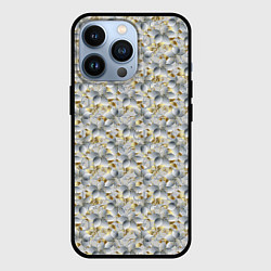 Чехол для iPhone 13 Pro Абстрактные нежные цветочки, цвет: 3D-черный