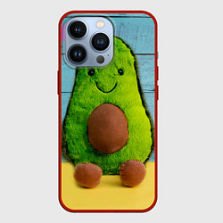 Чехол для iPhone 13 Pro Avocado print, цвет: 3D-красный