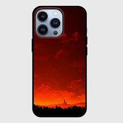 Чехол для iPhone 13 Pro Облака перед восходом солнца, цвет: 3D-черный