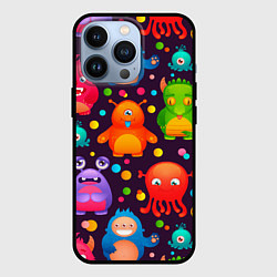 Чехол для iPhone 13 Pro CHARMING MONSTERS, цвет: 3D-черный