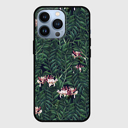 Чехол для iPhone 13 Pro Цветы Жимолости, цвет: 3D-черный