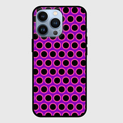 Чехол для iPhone 13 Pro Розовые круги, цвет: 3D-черный