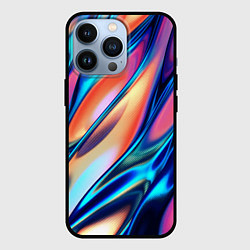 Чехол для iPhone 13 Pro Colorful flow, цвет: 3D-черный