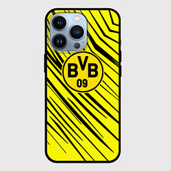 Чехол для iPhone 13 Pro Borussia боруссия абстрактный фон желтый, цвет: 3D-черный