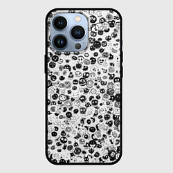 Чехол для iPhone 13 Pro Micro smileys, цвет: 3D-черный