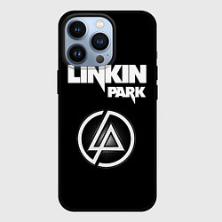 Чехол для iPhone 13 Pro Linkin Park логотип и надпись, цвет: 3D-черный