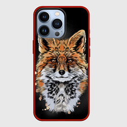 Чехол для iPhone 13 Pro Красивая лисица, цвет: 3D-красный