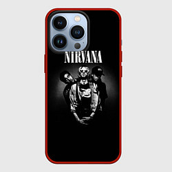 Чехол для iPhone 13 Pro Nirvana рок-группа, цвет: 3D-красный