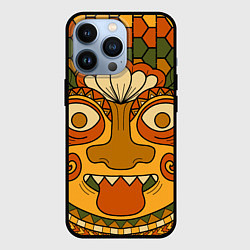 Чехол для iPhone 13 Pro Polynesian tiki TRICKY, цвет: 3D-черный