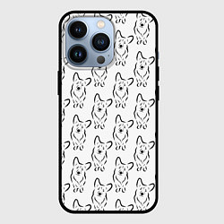 Чехол для iPhone 13 Pro Корги принт, цвет: 3D-черный